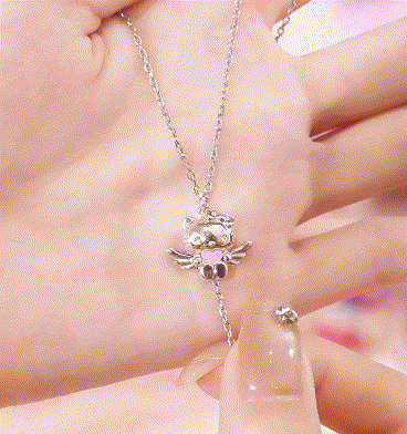 Kitty Angel Wing Necklace