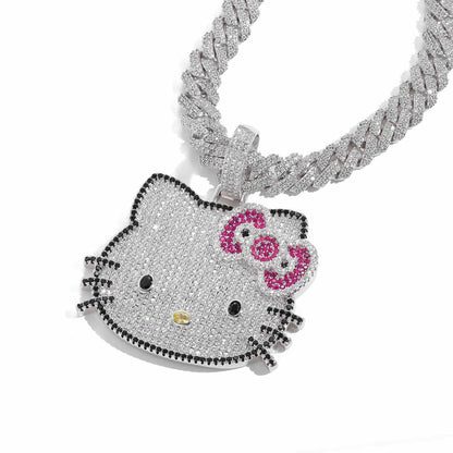 Glamour Kitty Crystal Necklace