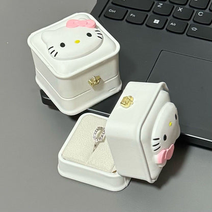 New cute kittyDIY ring confession girlfriend gift proposal jewelry box confession gift for girlfriend