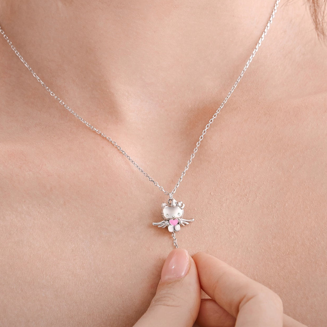 Kitty Angel Wing Necklace