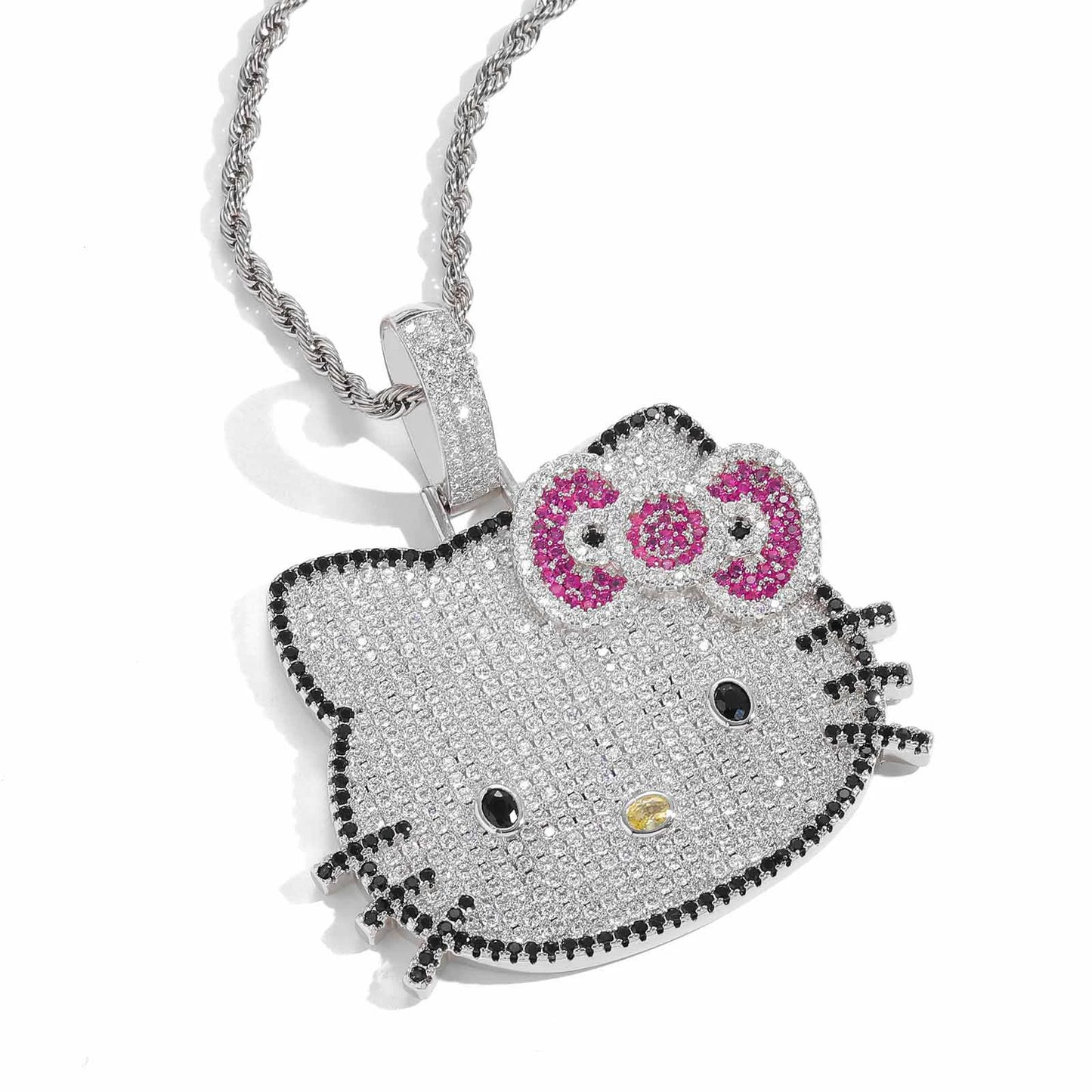 Glamour Kitty Crystal Necklace