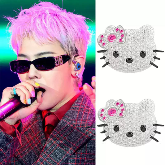 Crystal Kitty Studs