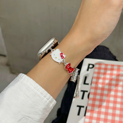 Kitty Enamel Charm Apple Watch Strap