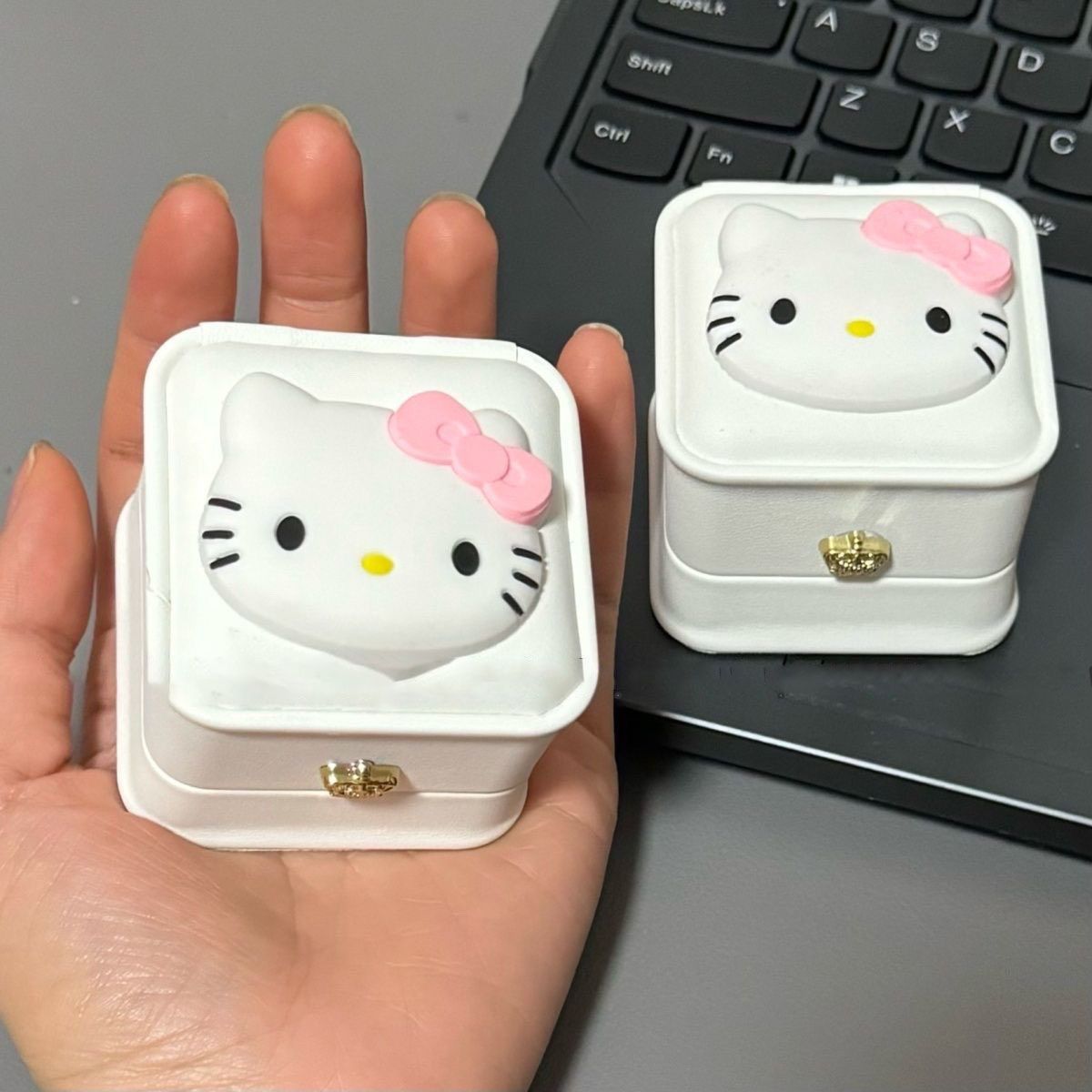 New cute kittyDIY ring confession girlfriend gift proposal jewelry box confession gift for girlfriend