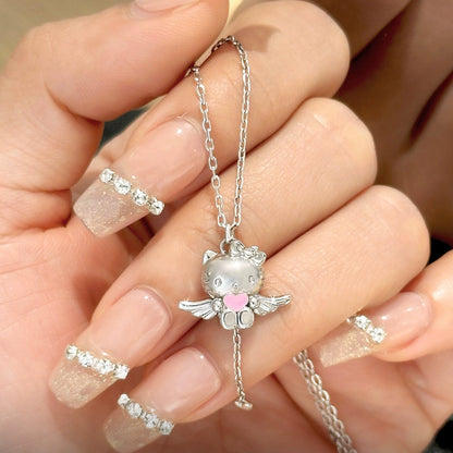 Kitty Angel Wing Necklace