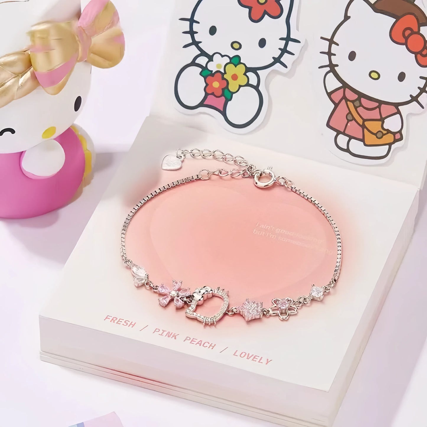 hellokitty bracelet women's 925 silver cat light luxury niche exquisite model for girlfriend's girlfriend's birthday